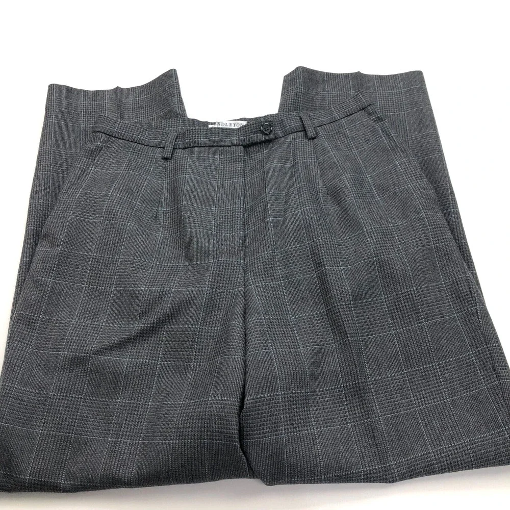 Pendleton MINT Vintage VTG 12 (Fit 30W 28.5L) High Rise Window Pane Trouser
